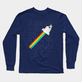 Unicorn Rainbow Rocket Long Sleeve T-Shirt